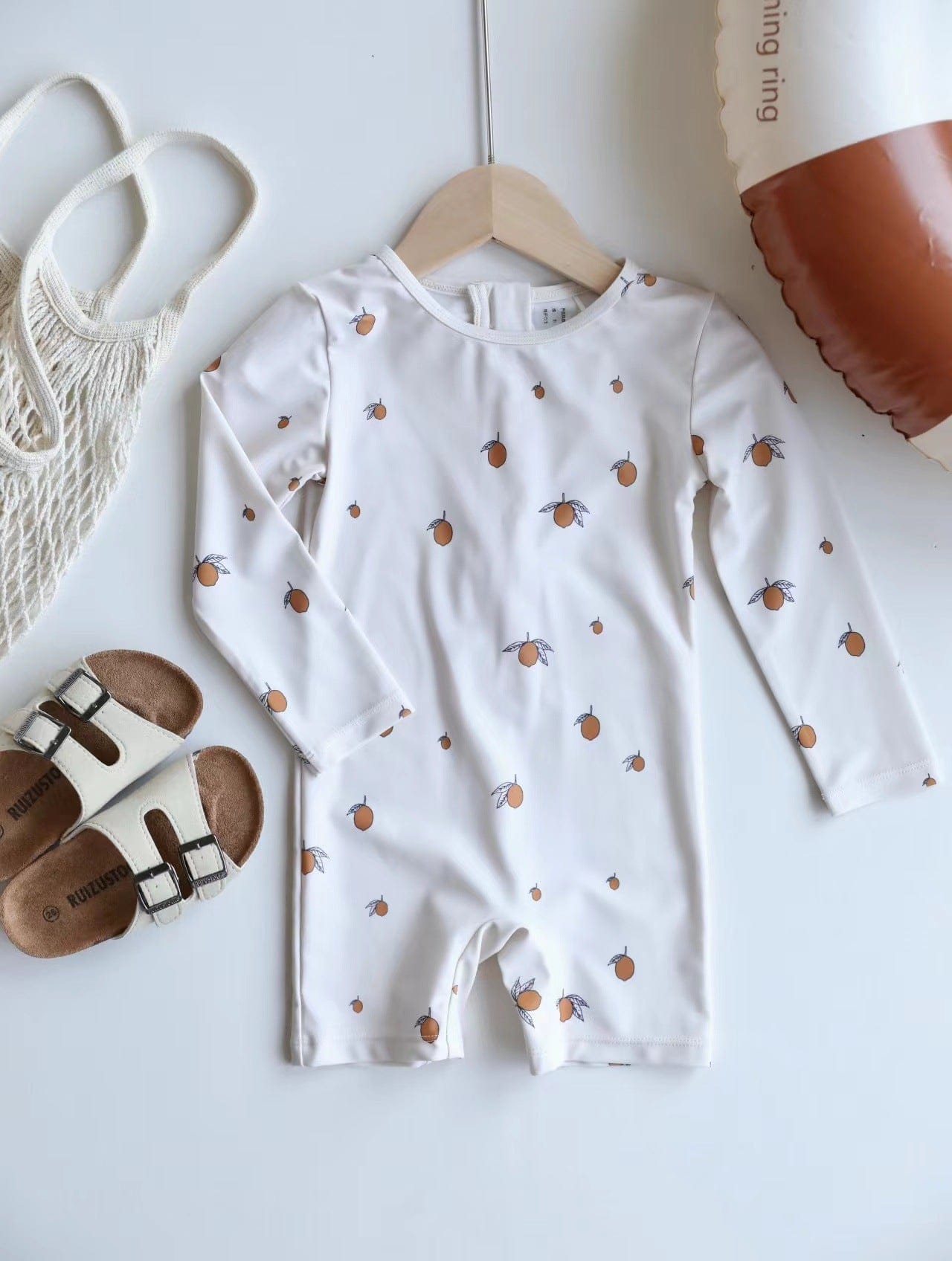 ベビー用水着 Lemon one-piece swimsuit for boys / 80 ボーイズ水着 長袖つなぎスイムウェア ラッシュガード【mh0009307】