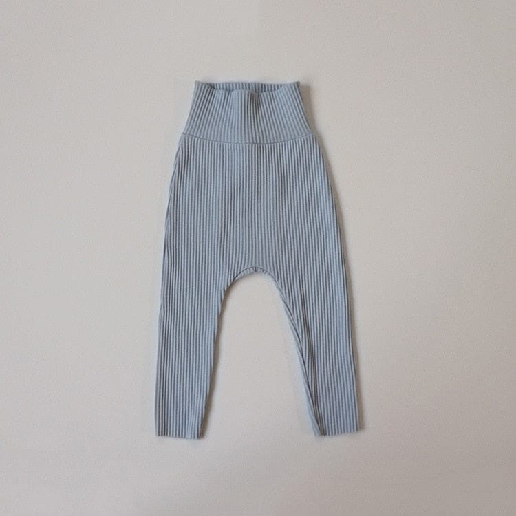 レギンスパンツ light blue / 66cm ベビー リブ ハイウェスト レギンス パンツ ユニセックス 2649A