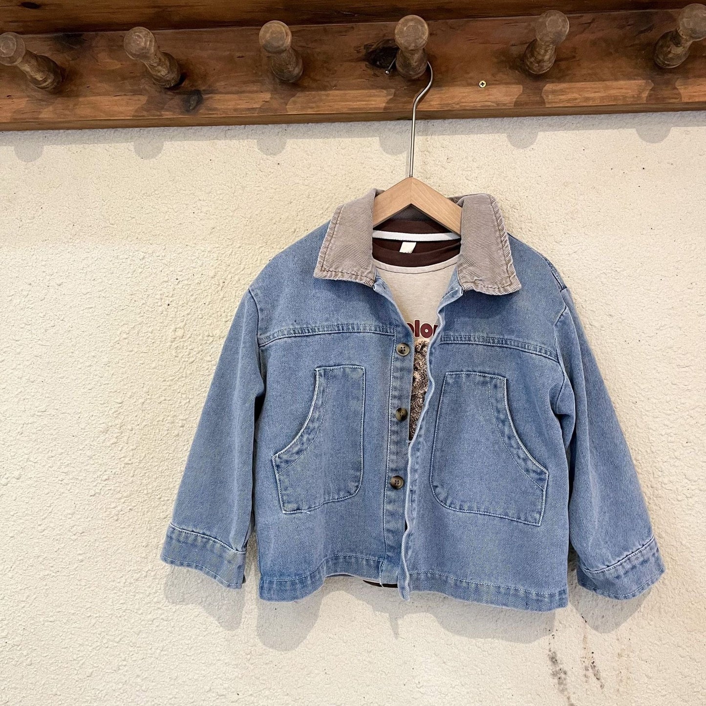 ショートコート・ジャケット・ジャンパー light blue / 80cm キッズ デニム ジャケット ジャンパー Gジャン ライトブルー ダークブルー ボーイズ 6973