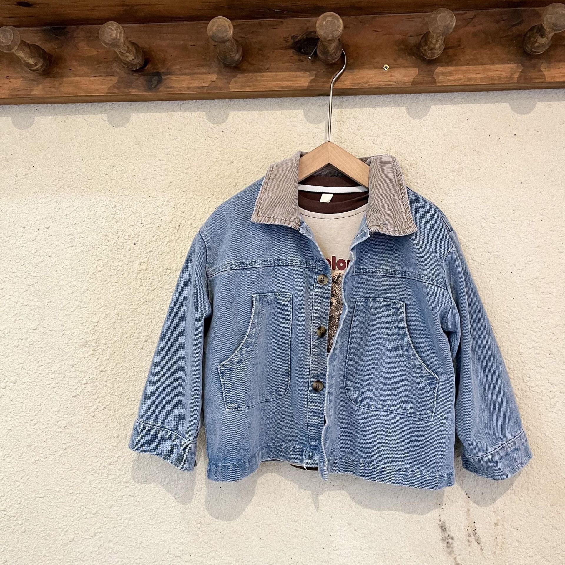 ショートコート・ジャケット・ジャンパー light blue / 80cm キッズ デニム ジャケット ジャンパー Gジャン ライトブルー ダークブルー ボーイズ 6973