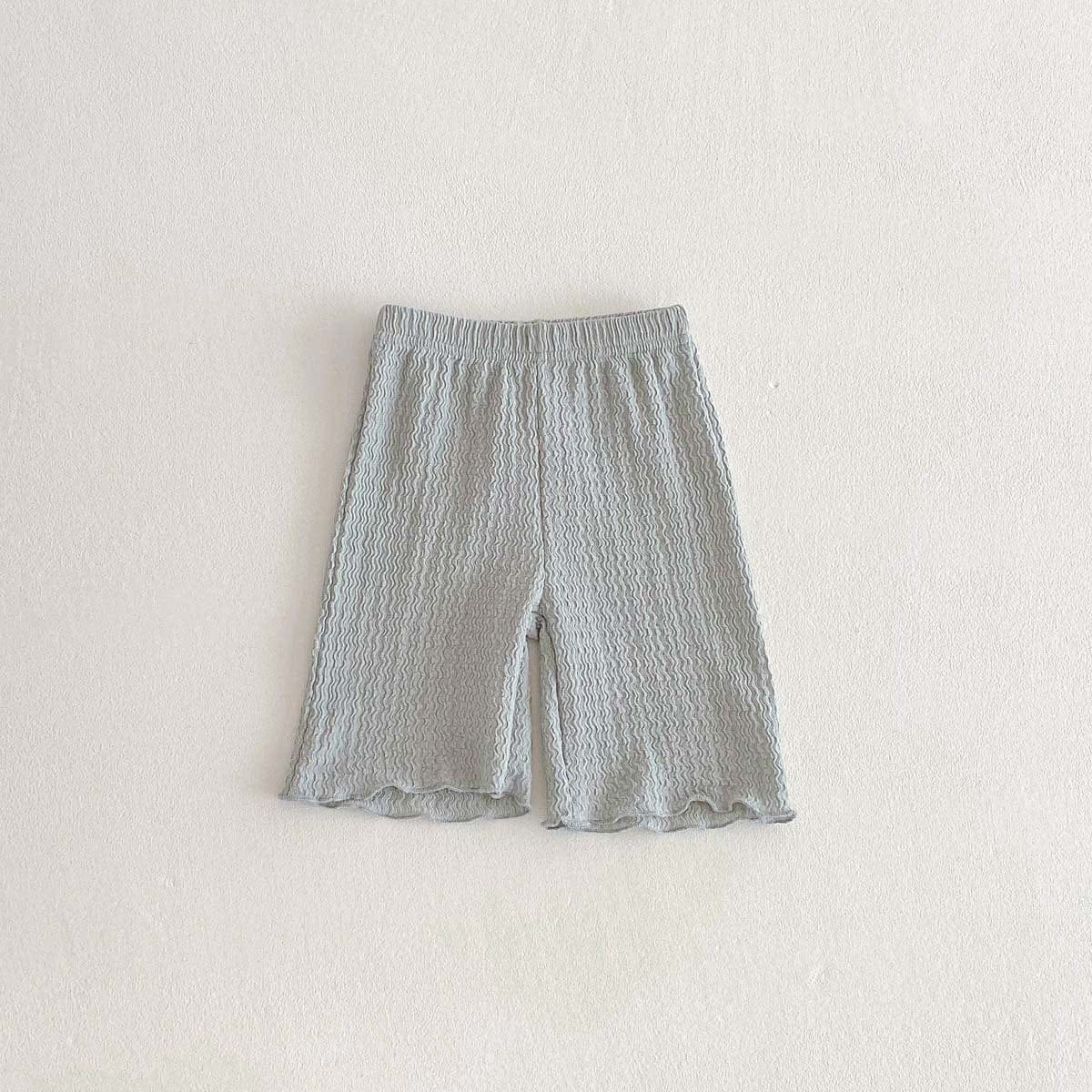 レギンスパンツ Light Blue / 80cm シンプルメロウフリルショートレギンスパンツ【mh0010338】