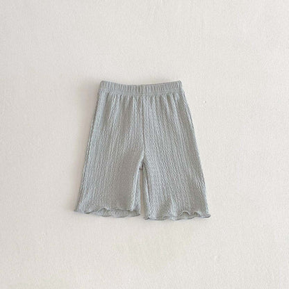 レギンスパンツ Light Blue / 80cm シンプルメロウフリルショートレギンスパンツ【mh0010338】