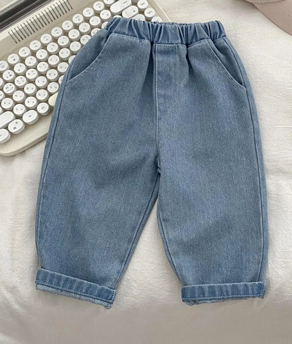 デニムパンツ Light Blue / 9M  73CM キッズパンツ デニムパンツ ジーンズ シンプルベーシック ルーズパンツ ジーパン 2カラー【mh0006362】