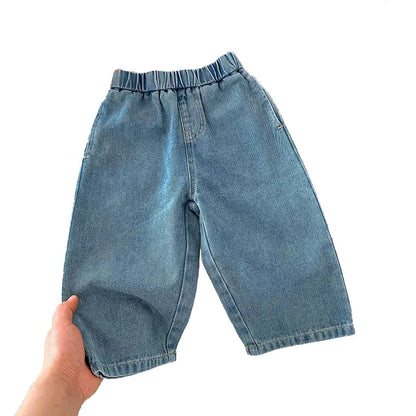 長袖シャツ・ブラウス light blue pants / 80cm キッズアウター ロングパンツ デニム スプリングジャケット ワイドルーズパンツ 2カラー