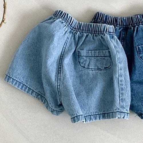 ブルマパンツ light blue shorts / 66cm ☺︎ ベビー デニム ブルマパンツ ショートパンツ 2カラー