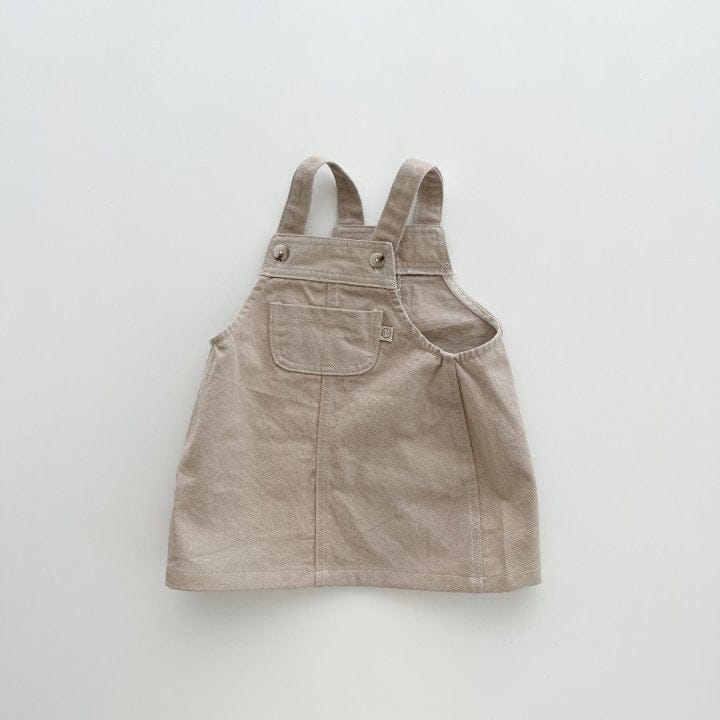 ノースリーブワンピース Light Brown / 9-12M 80cm キッズサスペンダースカート ジャンパースカート デニム【mh0006007】
