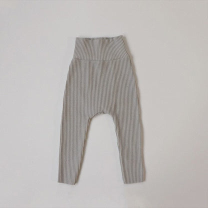 レギンスパンツ light gray / 66cm ベビー リブ ハイウェスト レギンス パンツ ユニセックス 2649A