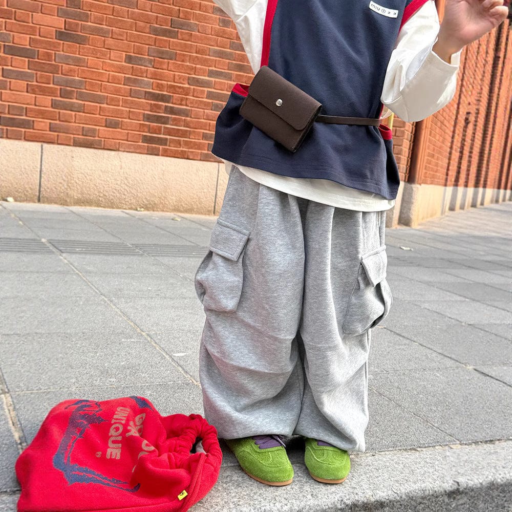 ロングパンツ・スウェットパンツ Light Gray / 90cm ルーズカーゴスウェットパンツ【mh0011031】