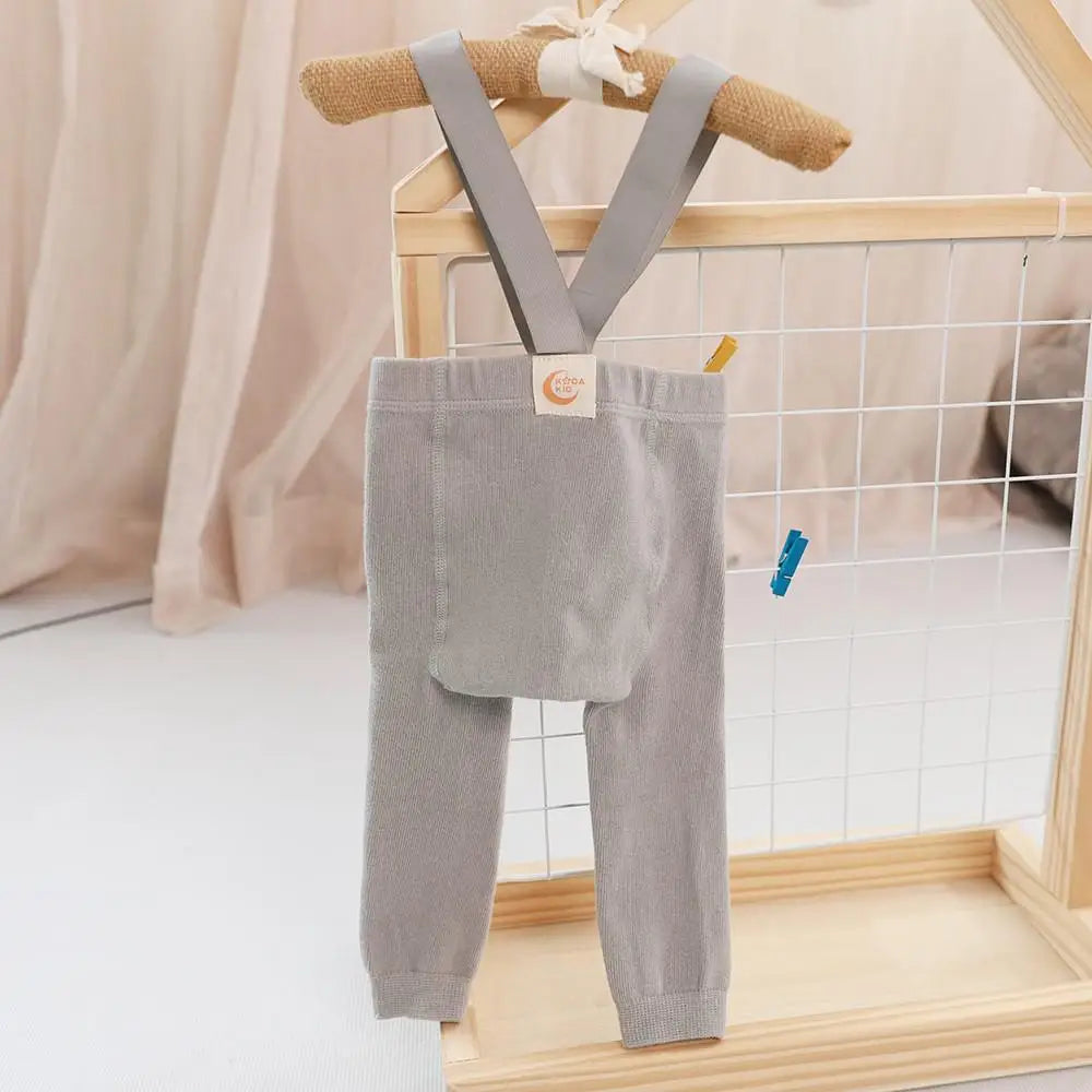 レギンスパンツ light gray / S 0-1Y ☺︎ ベビーパンツ サスペンダータイツ レギンスパンツ