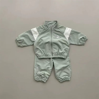 長袖セットアップ Light Green / 80cm 9-12M キッズトップス レースラッフル襟長袖Tシャツ 4カラー【mh0007365】