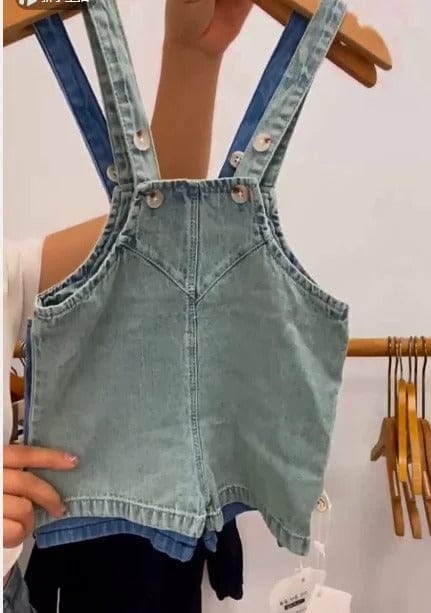 オーバーオール light green / 9M  73cm ベビーオーバーオール サスペンダーパンツ サロペット デニム 2カラー