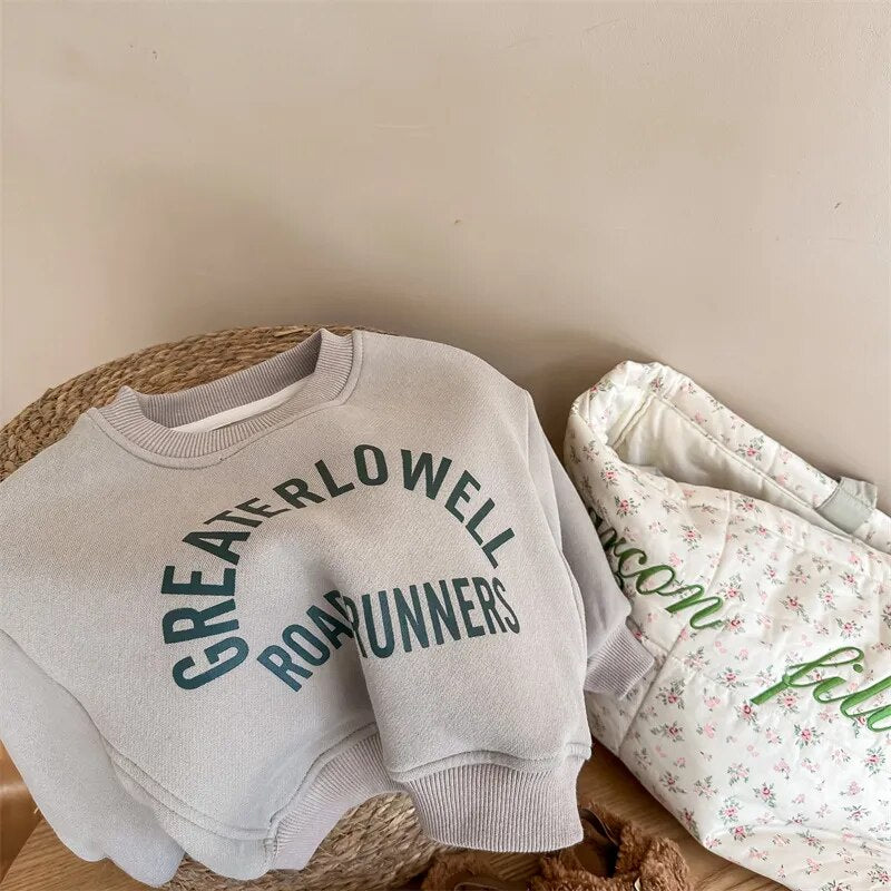 トレーナー・フーディ light grey / 80cm / 取り寄せ（7〜21日） キッズ レターロゴ 裏フリース スウェット トップス トレーナー