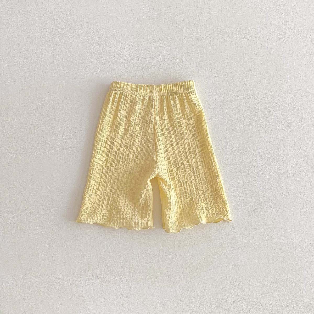 レギンスパンツ Light Yellow / 80cm シンプルメロウフリルショートレギンスパンツ【mh0010338】