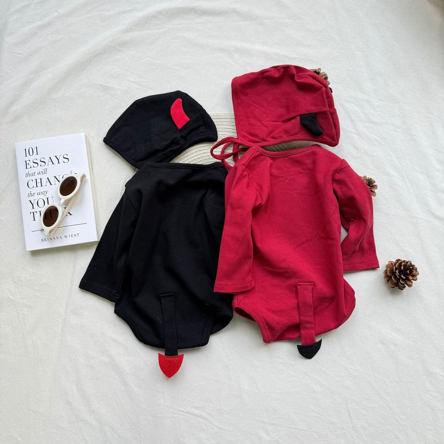 長袖ロンパース little devil bat print bodysuit【mh0009533】