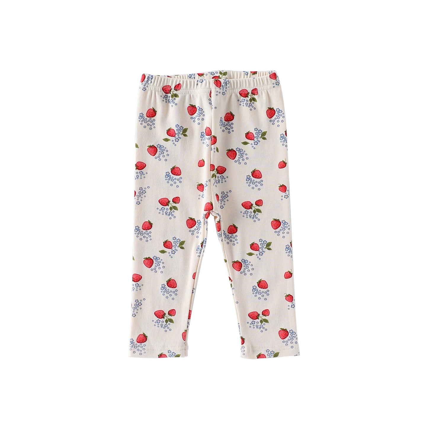 ロンパースセットアップ Little strawberry Pants / 66cm いちご/レモンボーダー長袖ボディスーツ/ロングパンツ【mh0010739】
