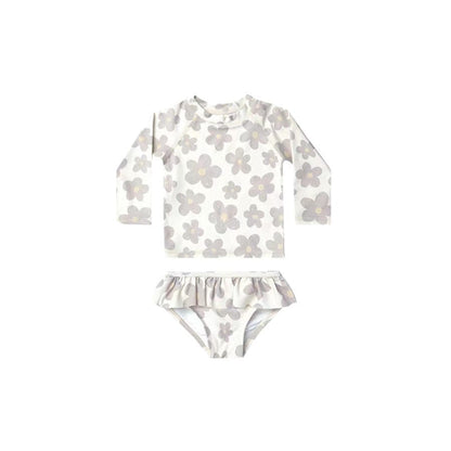 ベビー用水着 long sleeve split five-petal flower / 80 ガールズ水着 長袖セパレートスイムウェア ラッシュガード【mh0009368】