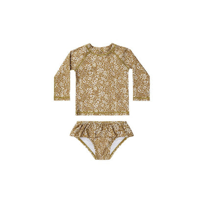 ベビー用水着 long sleeve split ginger flower / 80 ガールズ水着 長袖セパレートスイムウェア ラッシュガード【mh0009368】