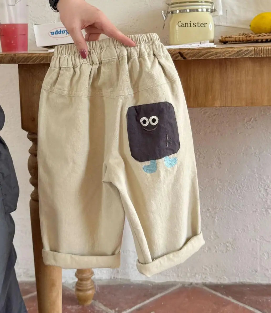 ロングパンツ・スウェットパンツ キッズパンツ キャラクターアップリケロングルーズパンツ【mh-0008542】