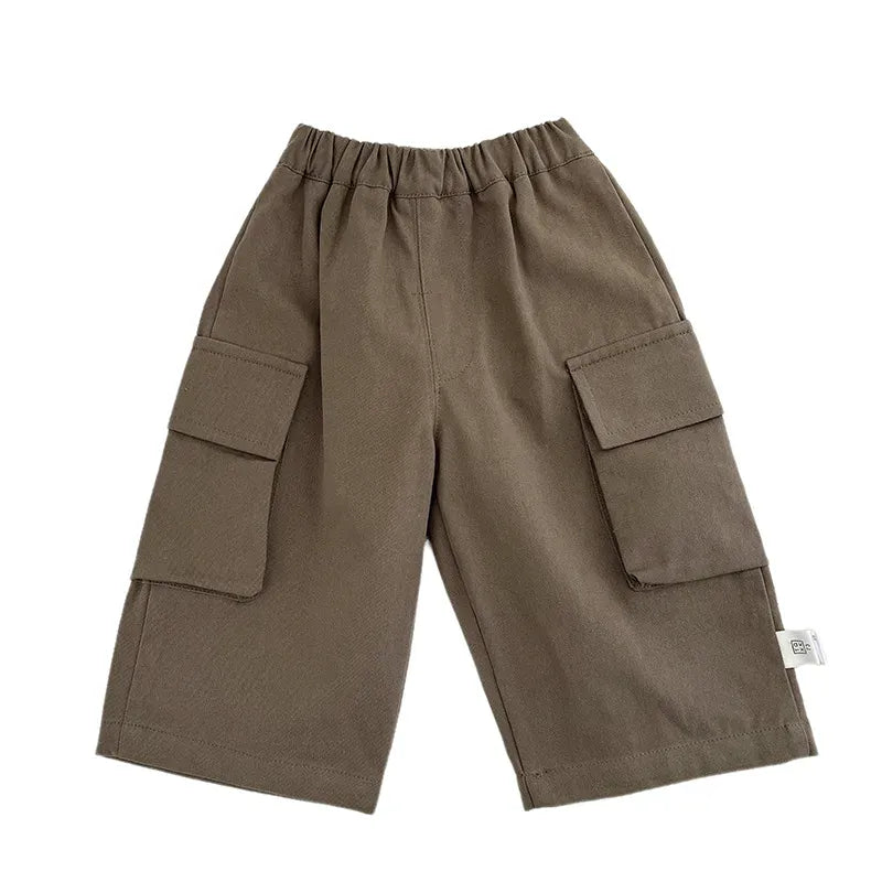 ロングパンツ・スウェットパンツ ベビーキッズパンツ シンプルベーシックルーズカーゴパンツ【mh-0008681】