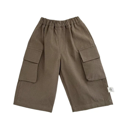 ロングパンツ・スウェットパンツ ベビーキッズパンツ シンプルベーシックルーズカーゴパンツ【mh-0008681】