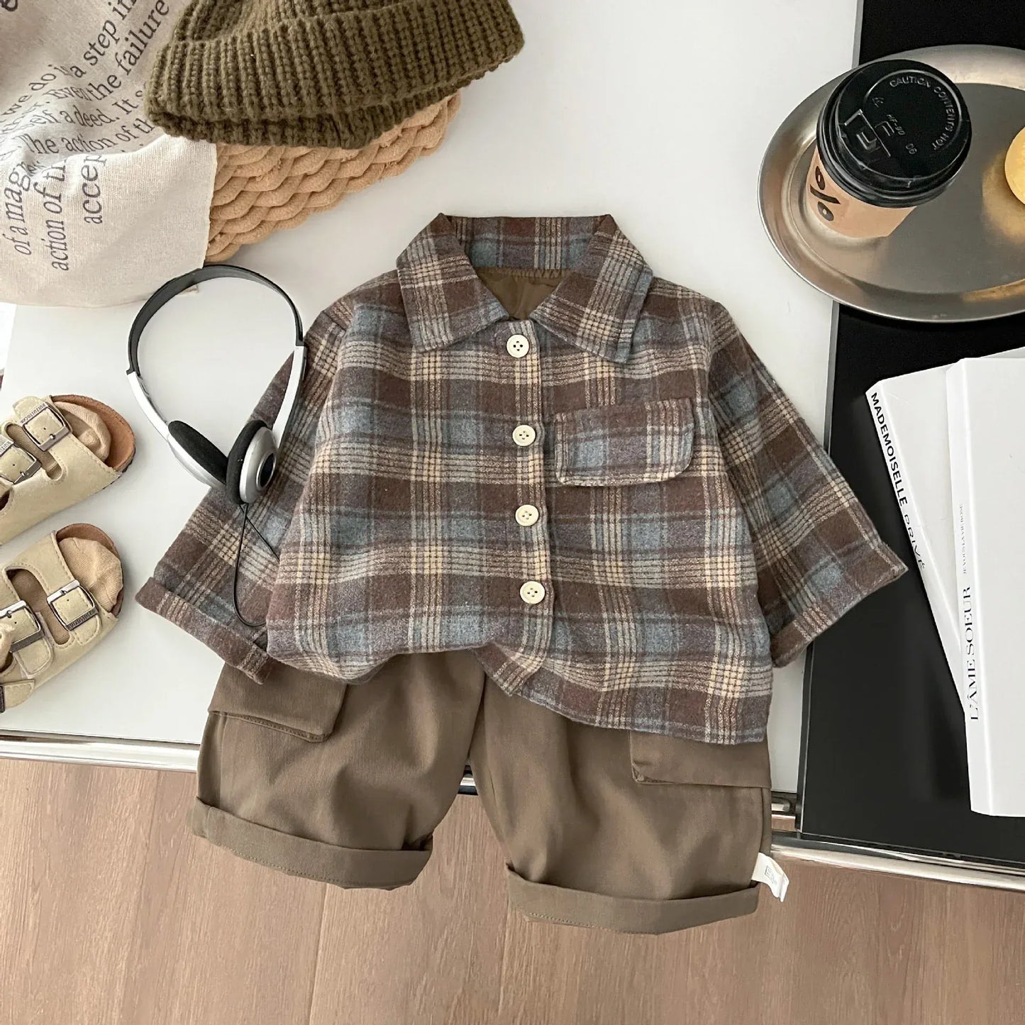 ロングパンツ・スウェットパンツ ベビーキッズパンツ シンプルベーシックルーズカーゴパンツ【mh-0008681】