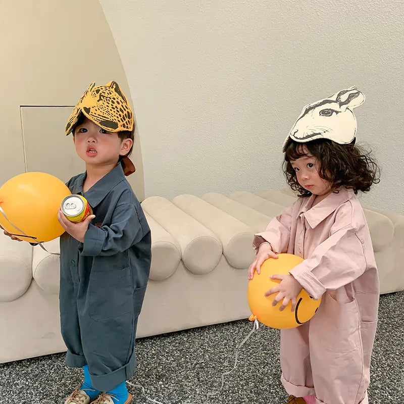 長袖ジャンプスーツ キッズ 刺繍 長袖ジャンプスーツ つなぎ【mh0000168】