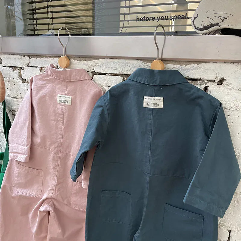 長袖ジャンプスーツ キッズ 刺繍 長袖ジャンプスーツ つなぎ【mh0000168】