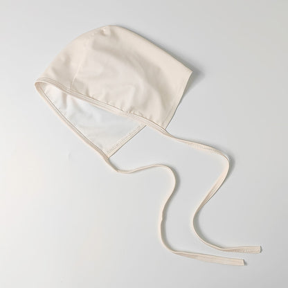 ベビー用水着 キッズ 水着 ワンピース レース フリル シャーリング エレガント 帽子 セット スイムウェア ベージュ ガールズ【mh0002002】