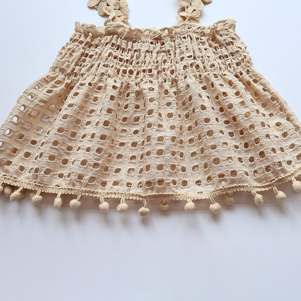 ノースリーブセットアップ ベビー セットアップ レース フラワー キャミソール チュニック ブラウス フリル ブルマパンツ ショートパンツ ガールズ【mh0002162】