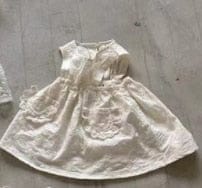 ノースリーブワンピース ベビー レース 刺繍 オーバー エプロン ドレス ワンピース ガールズ【mh0002434】