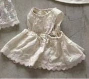 ノースリーブワンピース ベビー レース 刺繍 オーバー エプロン ドレス ワンピース ガールズ【mh0002434】