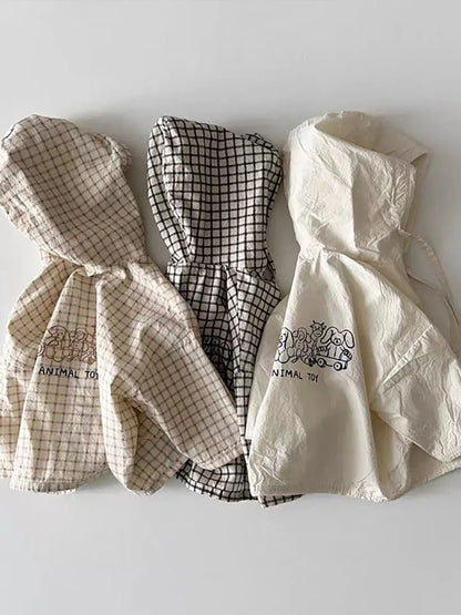 ショートコート・ジャケット・ジャンパー ベビージャケット ウィンドブレーカー バックアニマルプリント 無地 チェック カラー ボーイズ 男の子 子供服【mh0003373】