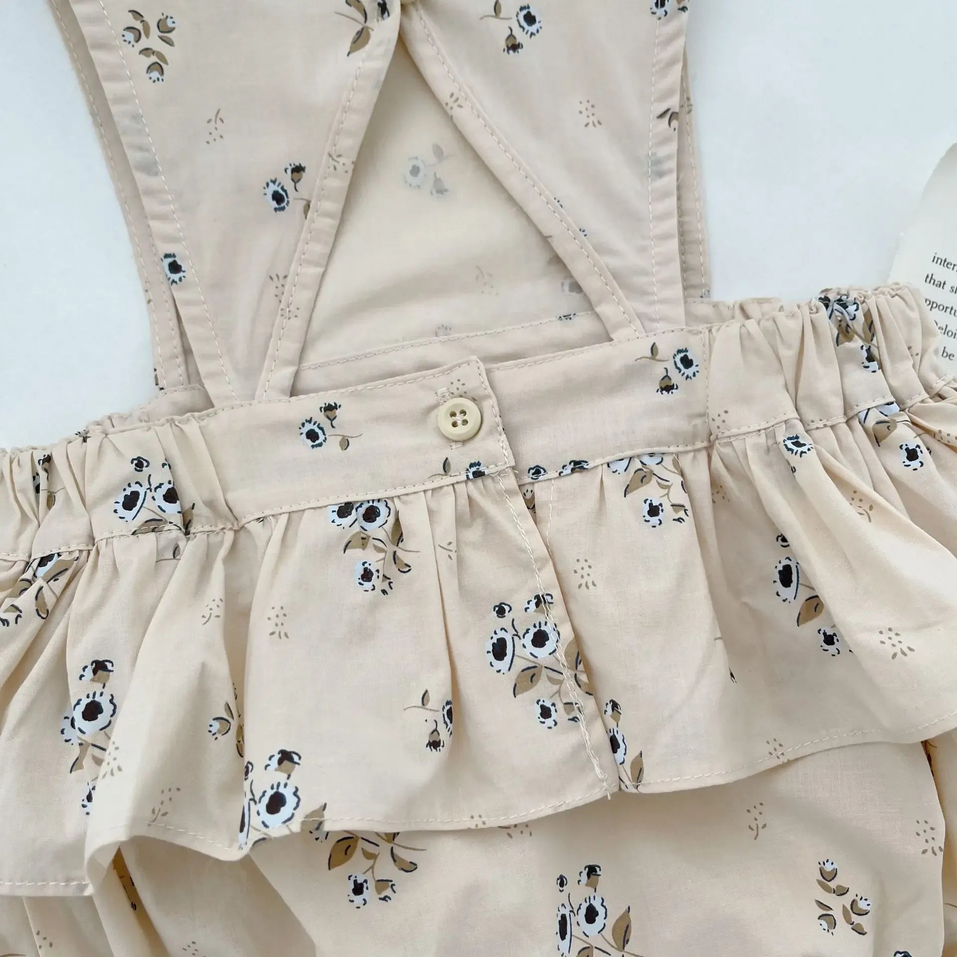 ノースリーブロンパース ベビーロンパース ノースリーブボディスーツ フリル フラワー花柄プリント【mh0004649】