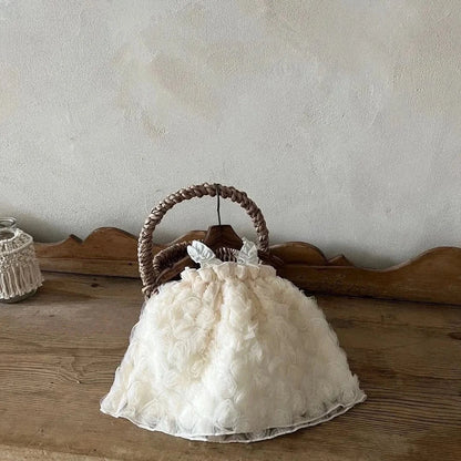 ノースリーブワンピース ベビーキッズワンピース シフォンローズ キャミソールドレスワンピース【mh0004779】