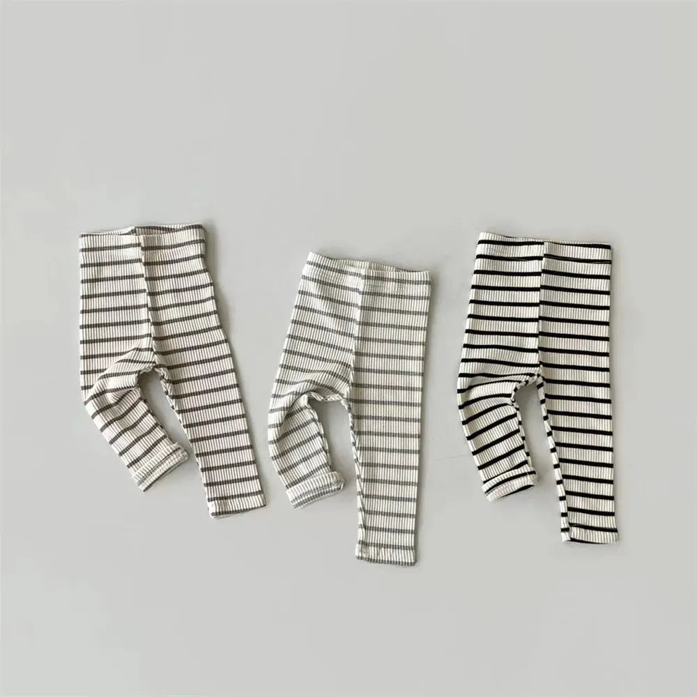 レギンスパンツ ベビーパンツ レギンスパンツ ボーダー 無地 シンプルベーシック【mh0004786】