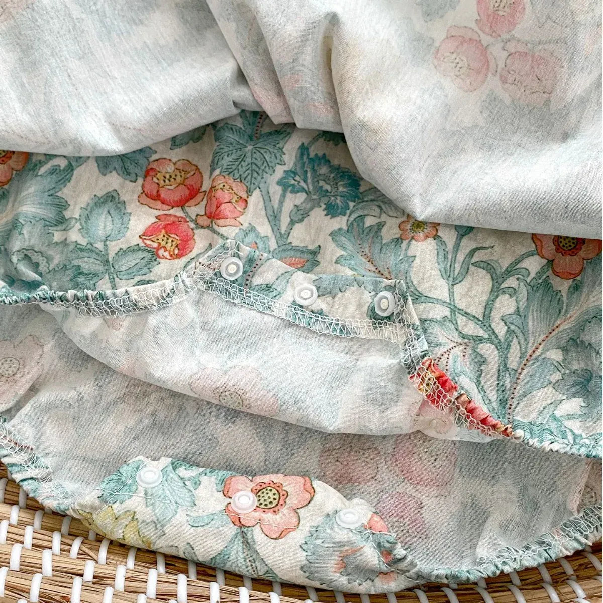 半袖ロンパース ベビーロンパース フリルスリーブスカートボディスーツ フラワー花柄プリント【mh0004871】