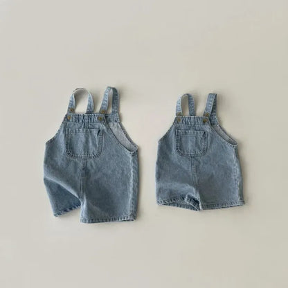 サロペットパンツ・サスペンダーパンツ ベビーオーバーオール デニム サロペット ジャンプスーツ【mh0005283】