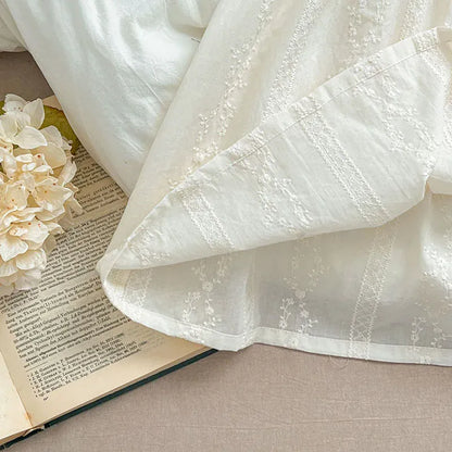 半袖ロンパース ベビーロンパース/キッズワンピース 半袖 ビッグ襟 レースフラワー花柄刺繍 リンクコーデ 姉妹 お揃いコーデ【mh0005325】