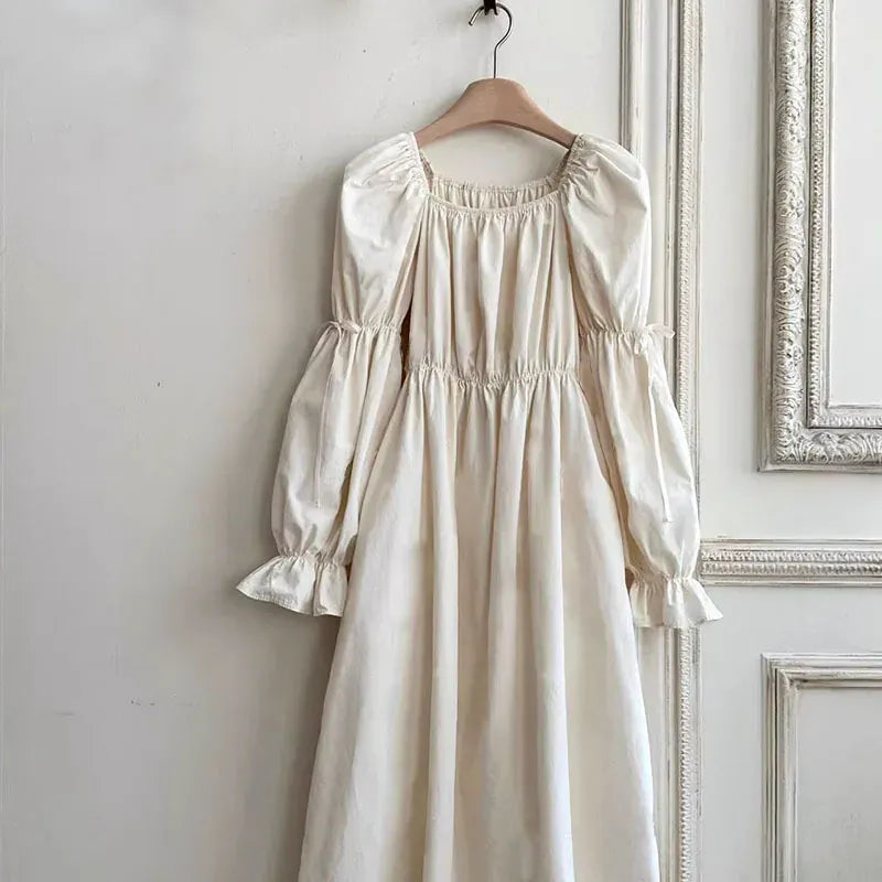 長袖ワンピース キッズワンピース 長袖バブルスリーブドレス リンク ママお揃いコーデ【mh0005405】