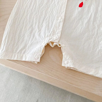 半袖ロンパース ベビーロンパース 半袖シャツジャンプスーツ つなぎ カラフル レターロゴ刺繍【mh0005419】