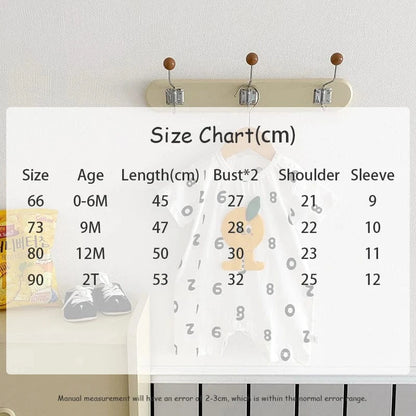 半袖ロンパース ベビーロンパース 半袖ジャンプスーツ ボディシャツ オレンジ ナンバーロゴプリント【mh0005420】