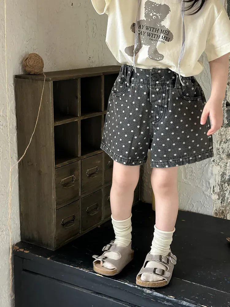 ハーフパンツ・ショートパンツ キッズパンツ ショートパンツ 水玉ドットプリント【mh0005482】