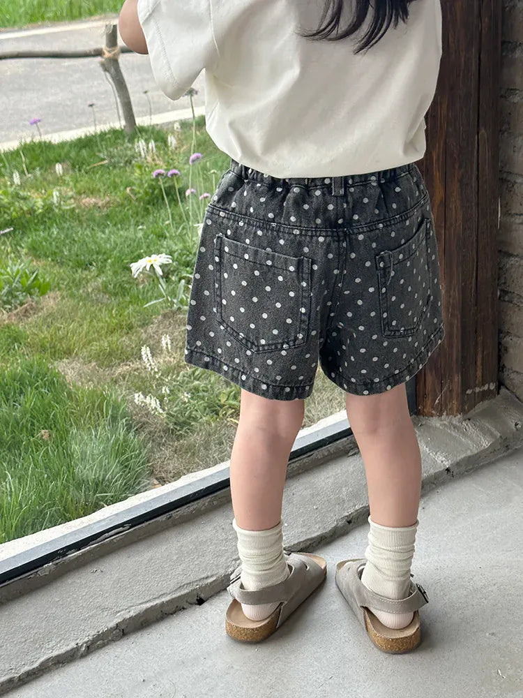 ハーフパンツ・ショートパンツ キッズパンツ ショートパンツ 水玉ドットプリント【mh0005482】