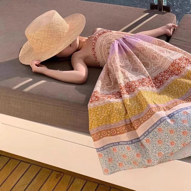 ノースリーブワンピース キッズワンピース ホルターネック サマードレス リゾートウェア【mh0005653】