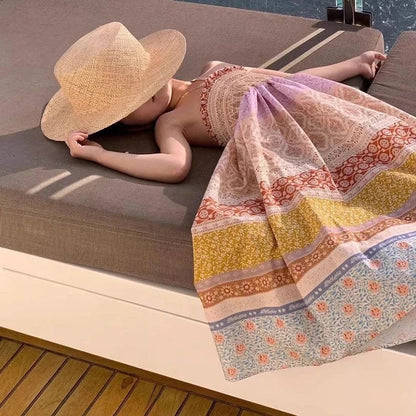 ノースリーブワンピース キッズワンピース ホルターネック サマードレス リゾートウェア【mh0005653】