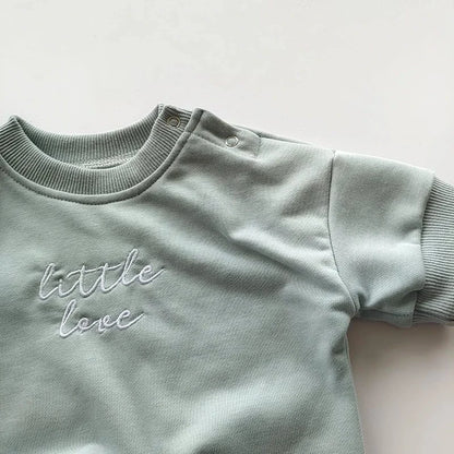 半袖ロンパース ベビーロンパース 半袖ボディスーツ レターロゴ刺繍【mh0005673】