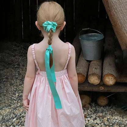 ノースリーブワンピース キッズワンピース キャミソールドレスワンピース ピンク【mh0005853】