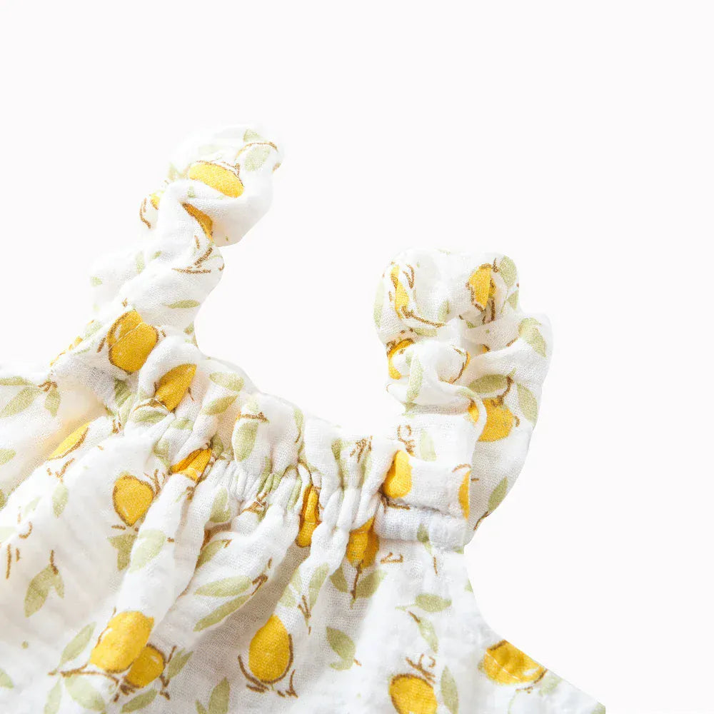 ノースリーブジャンプスーツ ベビージャンプスーツ キャミソールボディスーツ 帽子セット【mh0005884】