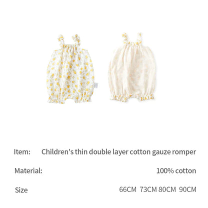 ノースリーブジャンプスーツ ベビージャンプスーツ キャミソールボディスーツ 帽子セット【mh0005884】