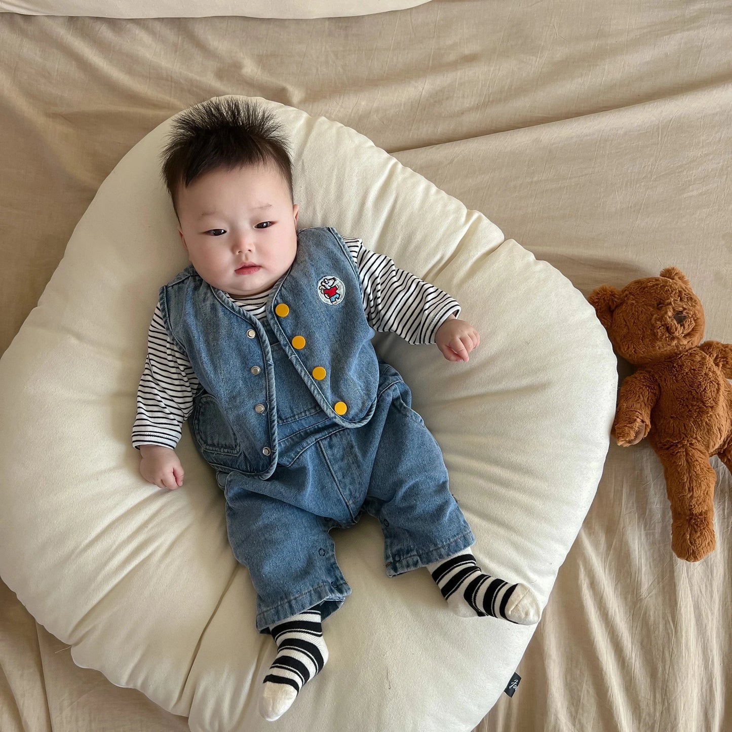 オーバーオール ベビーオーバーオール デニムサスペンダーパンツベビーオーバーオール デニムサスペンダーパンツ【mh0005887】